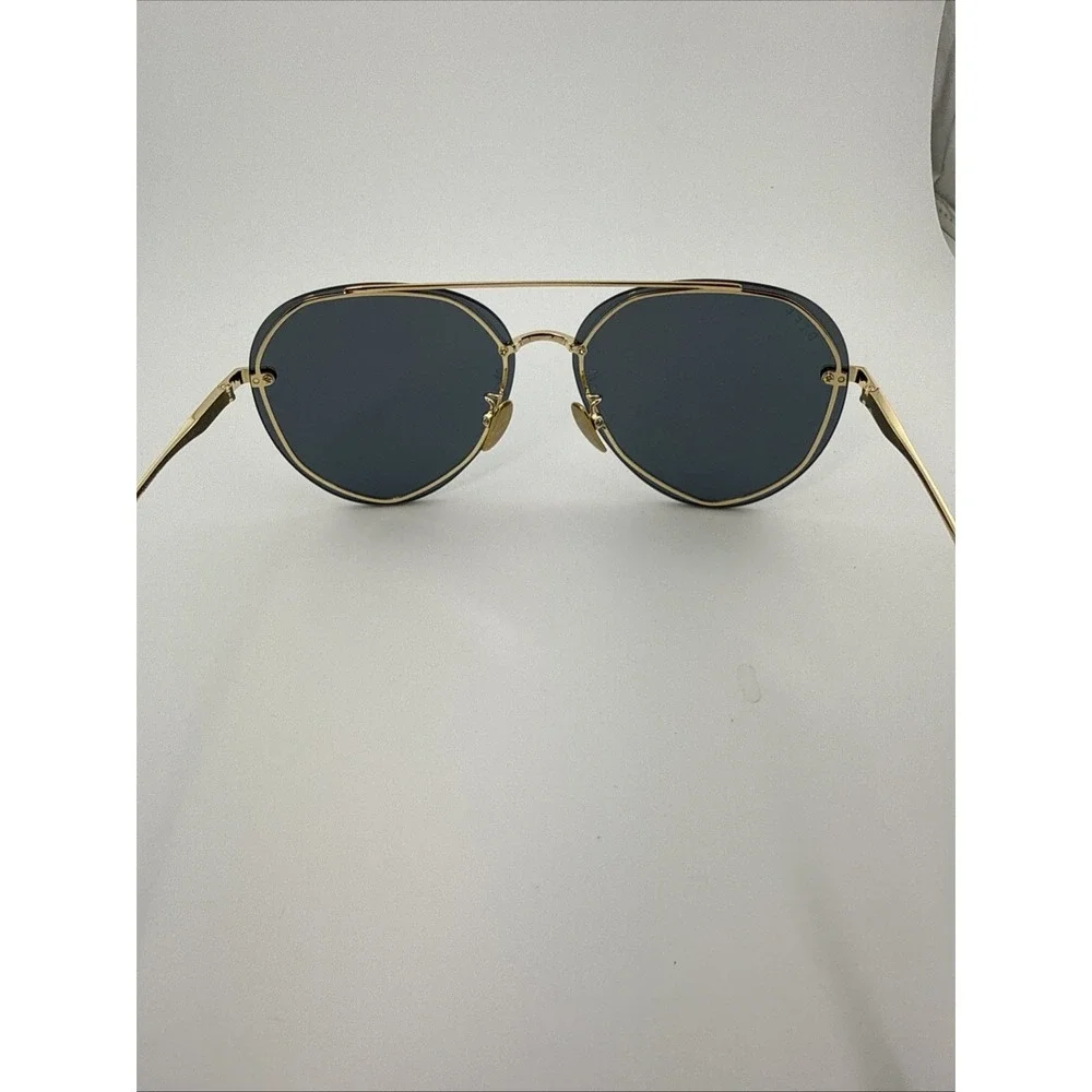 DIFF Lenox Sunglasses Gold frame Blue Lens GD BL 122p polarized